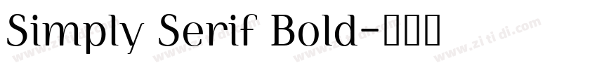 Simply Serif Bold字体转换